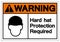 Warning Hard Hat Protection Required Symbol Sign, Vector Illustration, Isolate On White Background Label. EPS10