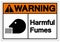 Warning Harmful Fumes Symbol Sign, Vector Illustration, Isolate On White Background Label. EPS10