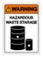 Warning Hazadous Waste Storage Symbol, Vector Illustration, Isolate On White Background Label. EPS10