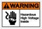 Warning Hazardous High Voltage Inside Symbol Sign, Vector Illustration, Isolate On White Background Label .EPS10