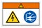 Warning Hazardous Voltage Disconnect Mains Plug From Electrical Outlet Symbol Sign, Vector Illustration, Isolate On White