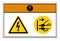 Warning Hazardous Voltage Disconnect Mains Plug From Electrical Outlet Symbol Sign On White Background