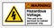Warning Hazardous Voltage Symbol Sign, Vector Illustration, Isolated On White Background Label .EPS10