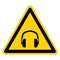 Warning Hearing Protection Symbol Sign, Vector Illustration, Isolate On White Background Label. EPS10