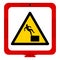 Warning High Level Drop Symbol Sign,Vector Illustration, Isolate On White Background Label. EPS10