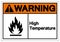 Warning High Temperature Symbol Sign ,Vector Illustration, Isolate On White Background Label .EPS10