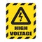 Warning high voltage sign.