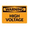 Warning high voltage sign. Vector high voltage danger electric power background energy icon symbol.