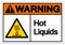 Warning Hot Liquids Symbol Sign, Vector Illustration, Isolate On White Background Label .EPS10