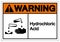 Warning Hydrochloric Acid Symbol Sign ,Vector Illustration, Isolate On White Background Label .EPS10