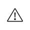 Warning icon. Danger sign symbol