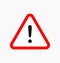 Warning icon / sign in flat style isolated. Caution symbol for y