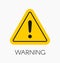 Warning icon / sign in flat style isolated. Caution symbol for y