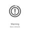 warning icon vector from basic ui elements collection. Thin line warning outline icon vector illustration. Linear symbol for use