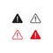 Warning Icon Vector. Exclamation Mark Symbols