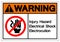 Warning Injury Hazard Electrical Shock Electrocution Symbol Sign, Vector Illustration, Isolate On White Background Label .EPS10
