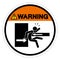 Warning Keep Clear Of Swinging Upper To Prevent Serious Bodily Injury Symbol Sign, Vector Illustration, Isolate On White