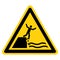 Warning Keep Out Unstable Cliff Symbol Sign, Vector Illustration, Isolate On White Background Label. EPS10