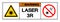 Warning Laser 3R Symbol Sign ,Vector Illustration, Isolate On White Background Label. EPS10