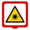 Warning Laser Beam Symbol,Vector Illustration, Isolate On White Background Label. EPS10