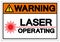 Warning Laser Operating Symbol Sign ,Vector Illustration, Isolate On White Background Label. EPS10