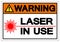 Warning Laser In Use Symbol Sign, Vector Illustration, Isolate On White Background Label .EPS10