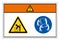 Warning Lift Hazard Use Four Person Lift Symbol Sign, Vector Illustration, Isolate On White Background Label. EPS10