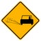 Warning Loose Chippings Traffic Road Sign,Vector Illustration, Isolate On White Background Label. EPS10