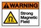 Warning Magnetic Field Symbol Sign, Vector Illustration, Isolate On White Background Label. EPS10