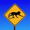 Warning monkey sign