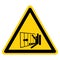 Warning Moving Gate Can Cause Injury Hazard Symbol Sign ,Vector Illustration, Isolate On White Background Label. EPS10