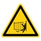 Warning Moving Gate Can Cause Injury Hazard Symbol Sign ,Vector Illustration, Isolate On White Background Label. EPS10