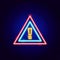 Warning Neon Sign