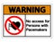 Warning No Access For Persons With Pacemaker Symbol Sign Isolate On White Background,Vector Illustration