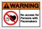 Warning No Access For Persons With Pacemakers Symbol Sign, Vector Illustration, Isolate On White Background Label .EPS10