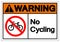 Warning No Cycling Symbol Sign, Vector Illustration, Isolated On White Background Label .EPS10