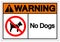 Warning No Dogs Symbol Sign, Vector Illustration, Isolate On White Background Label .EPS10
