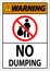 Warning No Dumping Sign