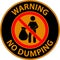 Warning No Dumping Sign