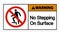 Warning No Stepping On Surface Symbol Sign