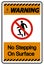 Warning No Stepping On Surface Symbol Sign