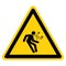 Warning Object Bumps Of Face Hazard Symbol Sign ,Vector Illustration, Isolate On White Background Label. EPS10