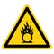 Warning Oxidizer Hazard Symbol Sign, Vector Illustration, Isolate On White Background, Label .EPS10