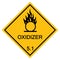 Warning Oxidizer Symbol Sign Isolate On White Background,Vector Illustration EPS.10