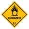 Warning Oxidizer Symbol Sign, Vector Illustration, Isolate On White Background, Label .EPS10