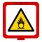 Warning Oxidizing Substance Symbol ,Vector Illustration, Isolate On White Background Label. EPS10