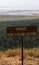 Warning plate on the hill above lake manyara