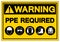Warning PPE. Required Symbol Sign,Vector Illustration, Isolated On White Background Label. EPS10