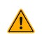 Warning, precaution, attention, alert icon, exclamation mark in triangle shape â€“ vector