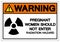 Warning Pregnant Women Should Not Enter Radiation Hazard Symbol Sign ,Vector Illustration, Isolate On White Background Label.